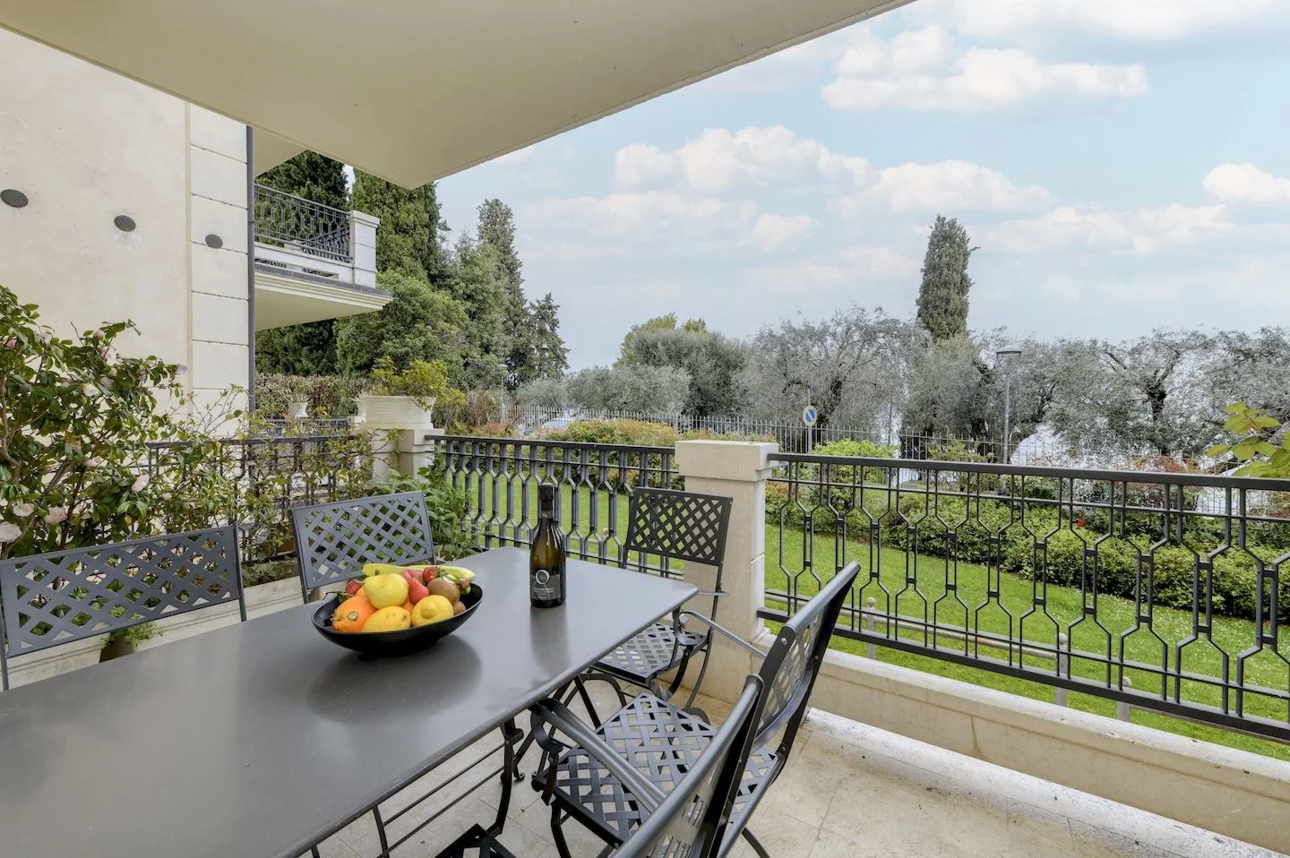 Balcony with lake view